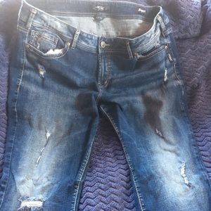 Silver Elyse Mid Boot Jeans.  SZ18/L33